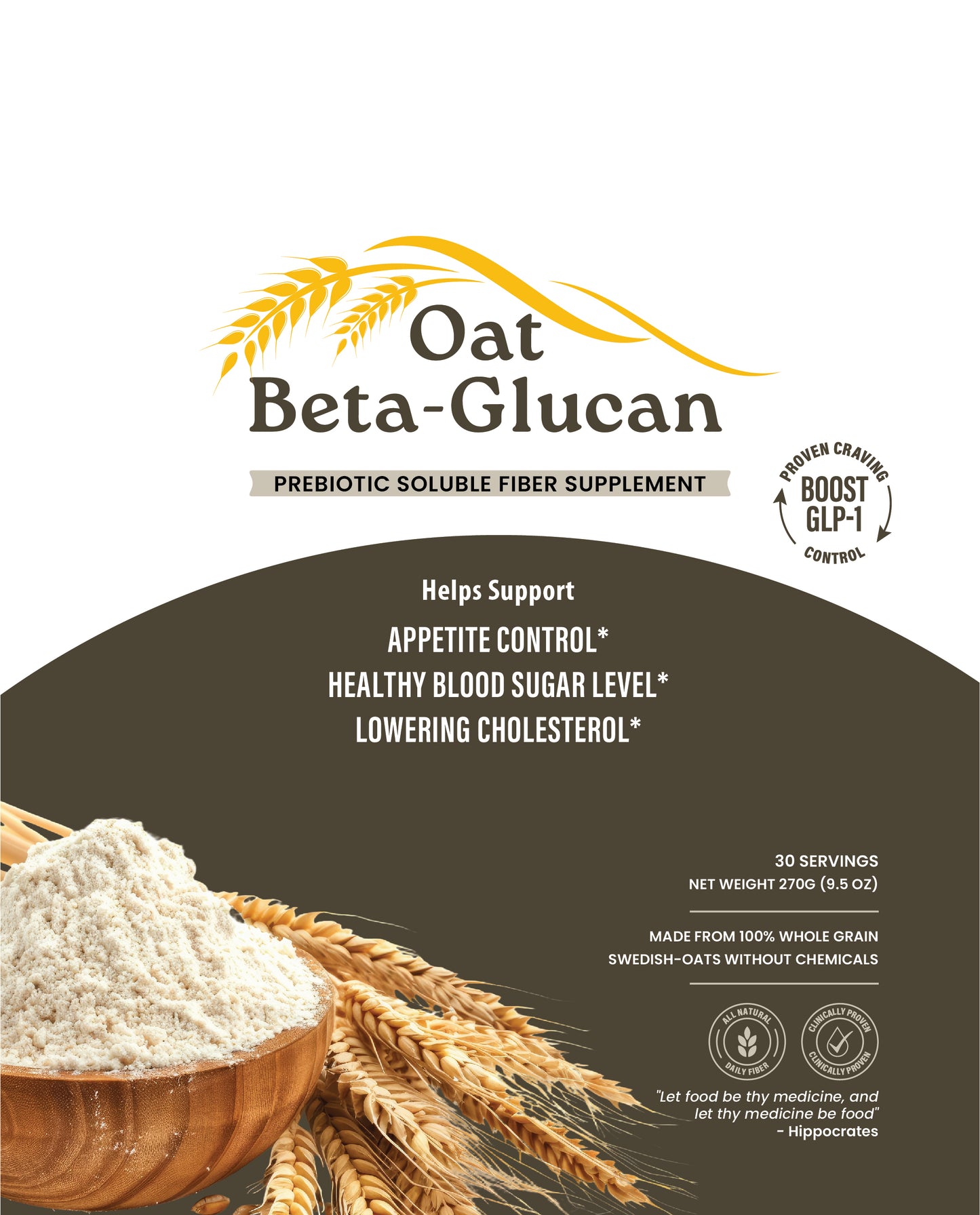 Oat fiber (beta glucan) Powered Wellness